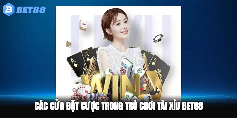 Các cửa đặt cược trong trò chơi tài xỉu BET88